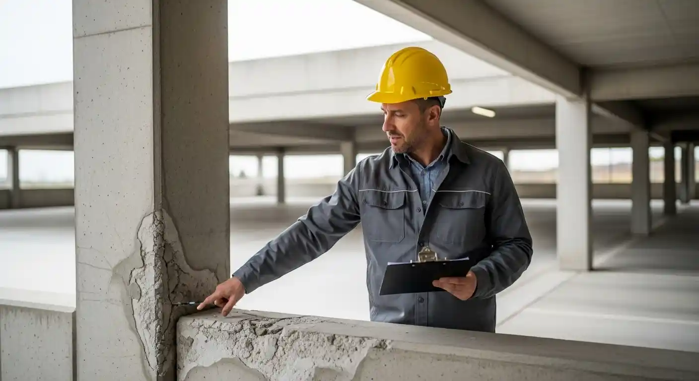 Fully renovated multi-level parking garage with fresh striping, waterproofed deck, and modern lighting in Phoenix, AZ