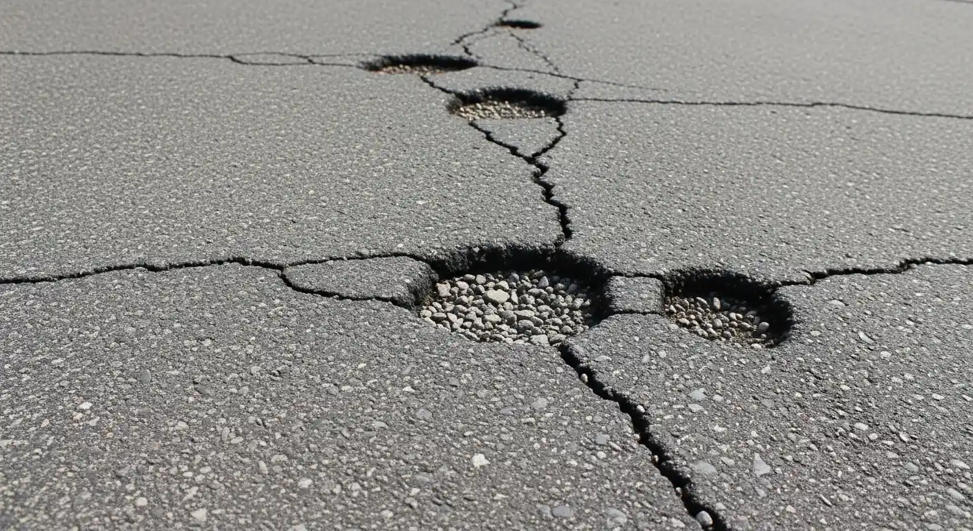 asphalt driveway cracks and potholes early damage signs in Phoenix Arizona