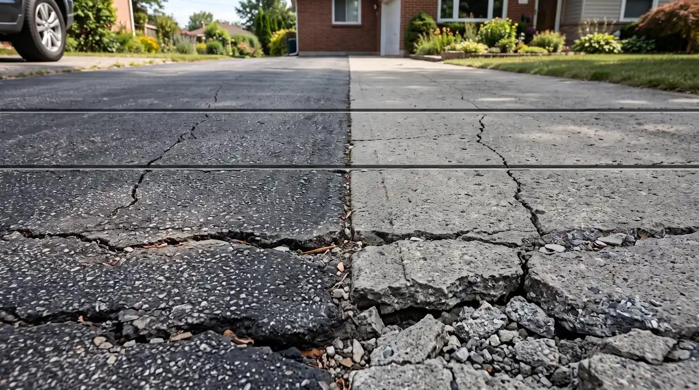 Different types of driveway cracks